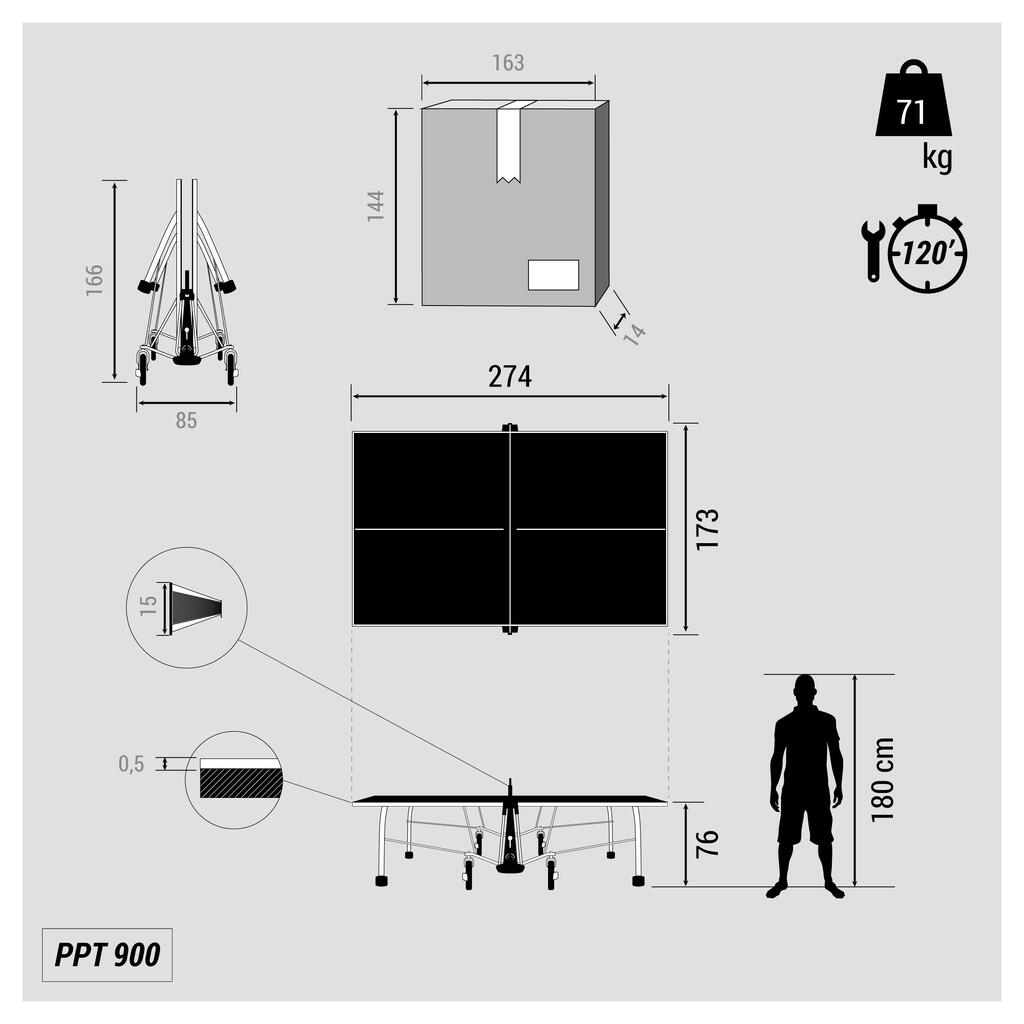 Outdoor Free Table Tennis Table PPT 900 / FT 860