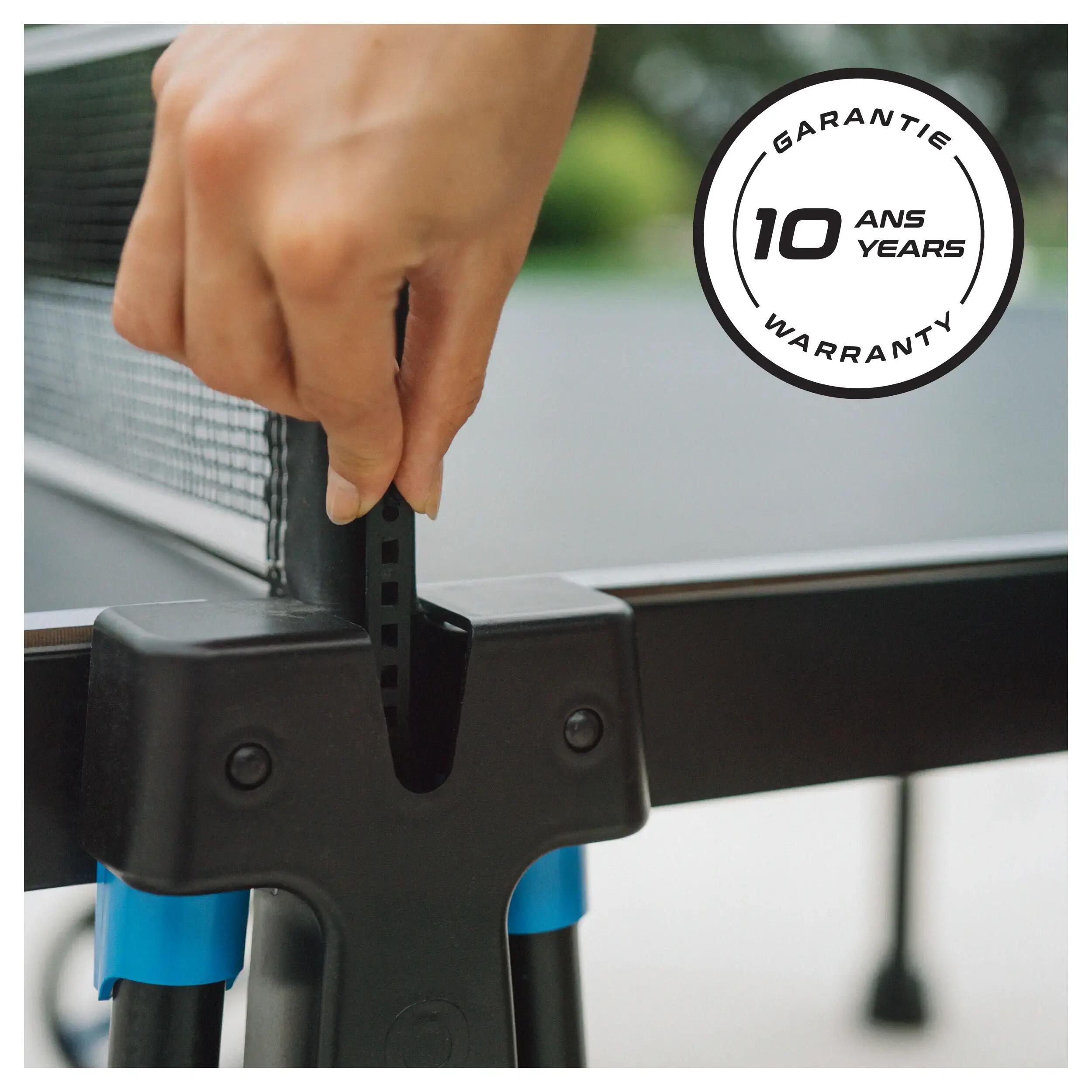Reconditioned Outdoor Table Tennis Table PPT 930 - Black with Cover 3/26