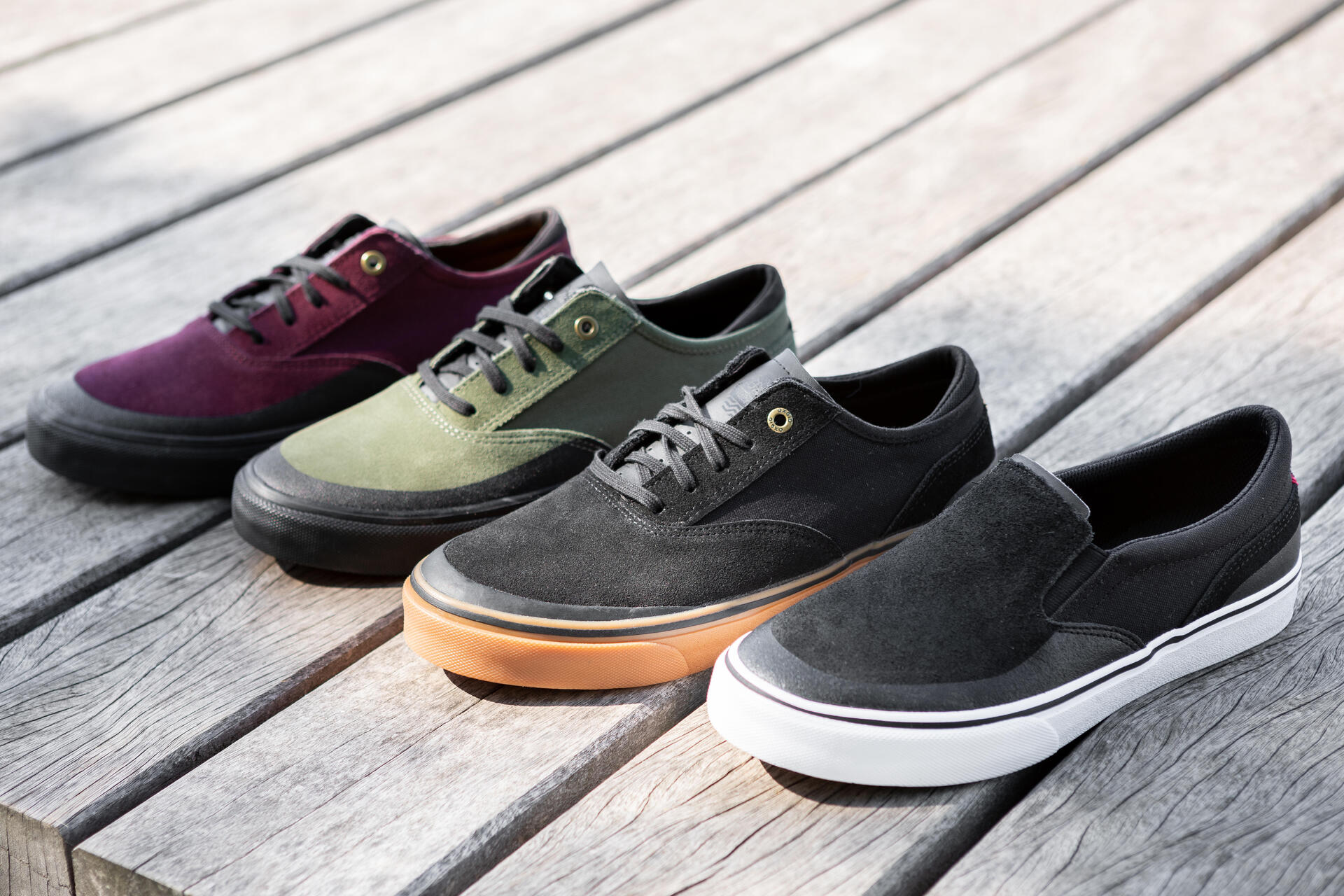 Black Vulca 500 Ladies Slip On Skate Shoes Adult Skateboarding