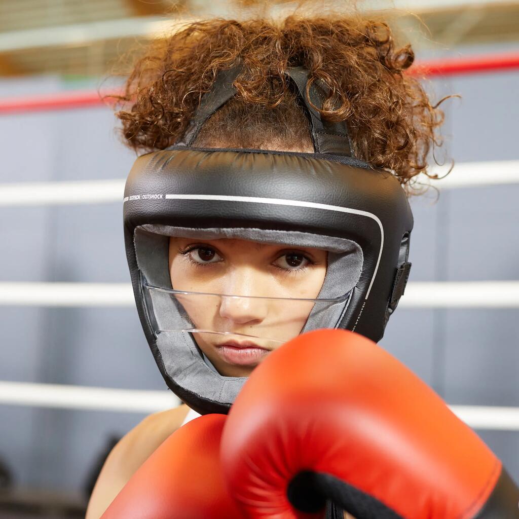 CASQUE DE BOXE ENFANT AVEC PROTECTION FACIALE intégrée