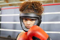 Kids' Boxing Helmet with Built-in Face Protection