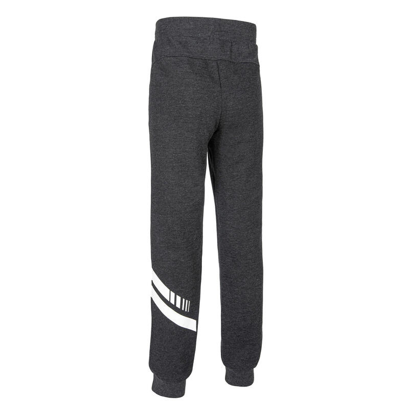 Pantalón Jogger 100 Niños Gris Oscuro Jaspeado Mixto Algodón French Terry Recto