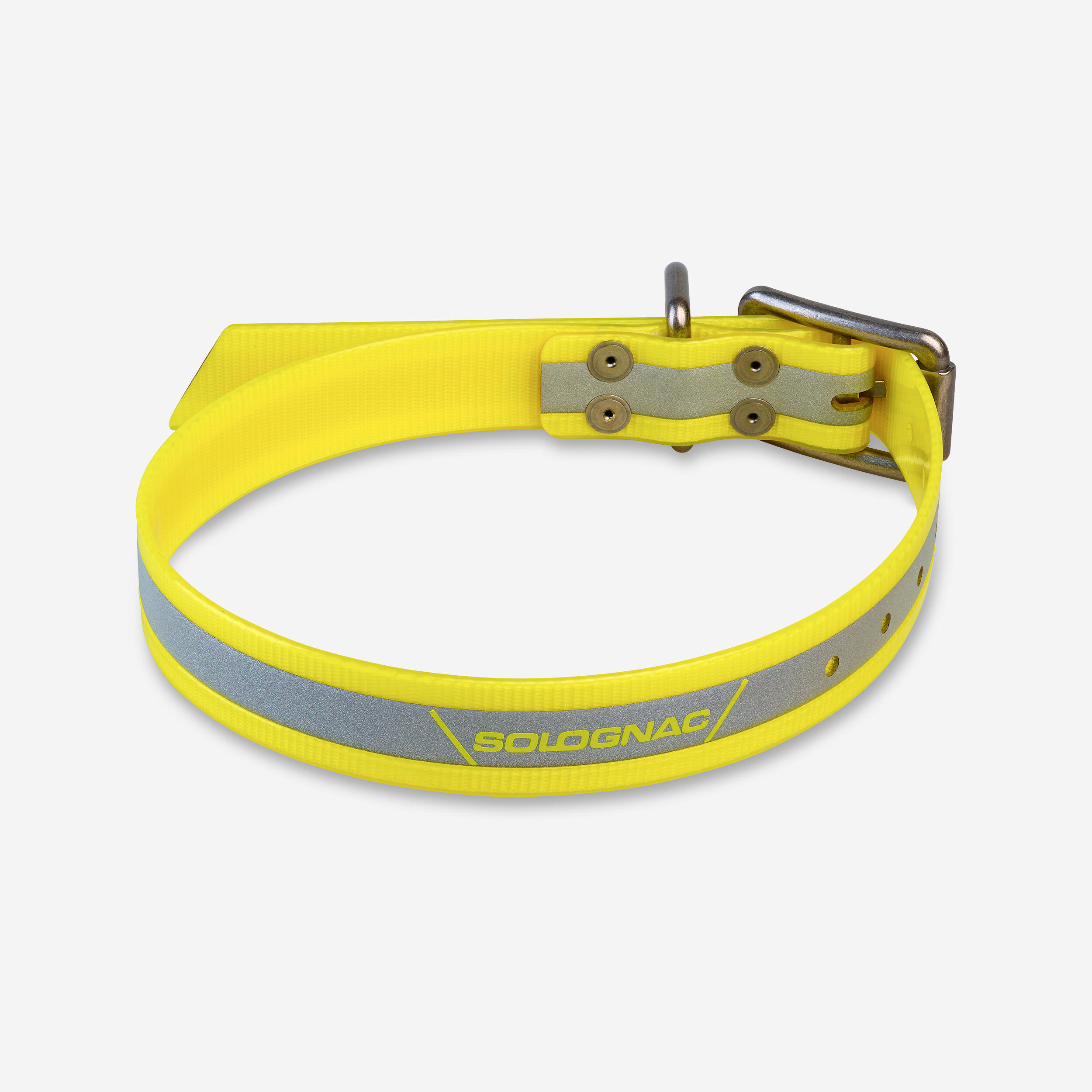 SOLOGNAC Yellow reflective dog collar 520