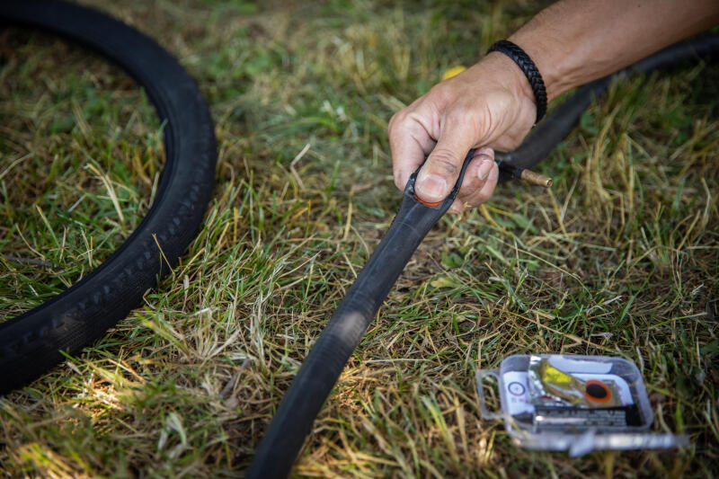 Łatki do naprawy dętki rowerowej Decathlon mały format