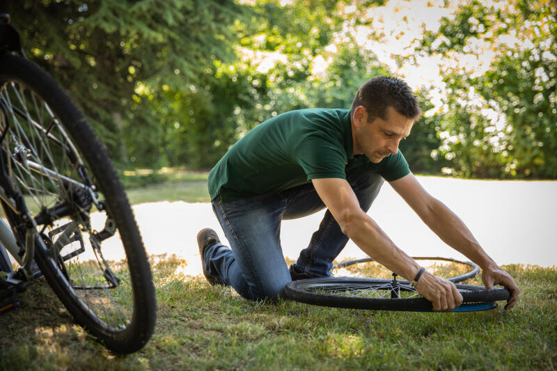 Łatki do naprawy dętki rowerowej Decathlon mały format