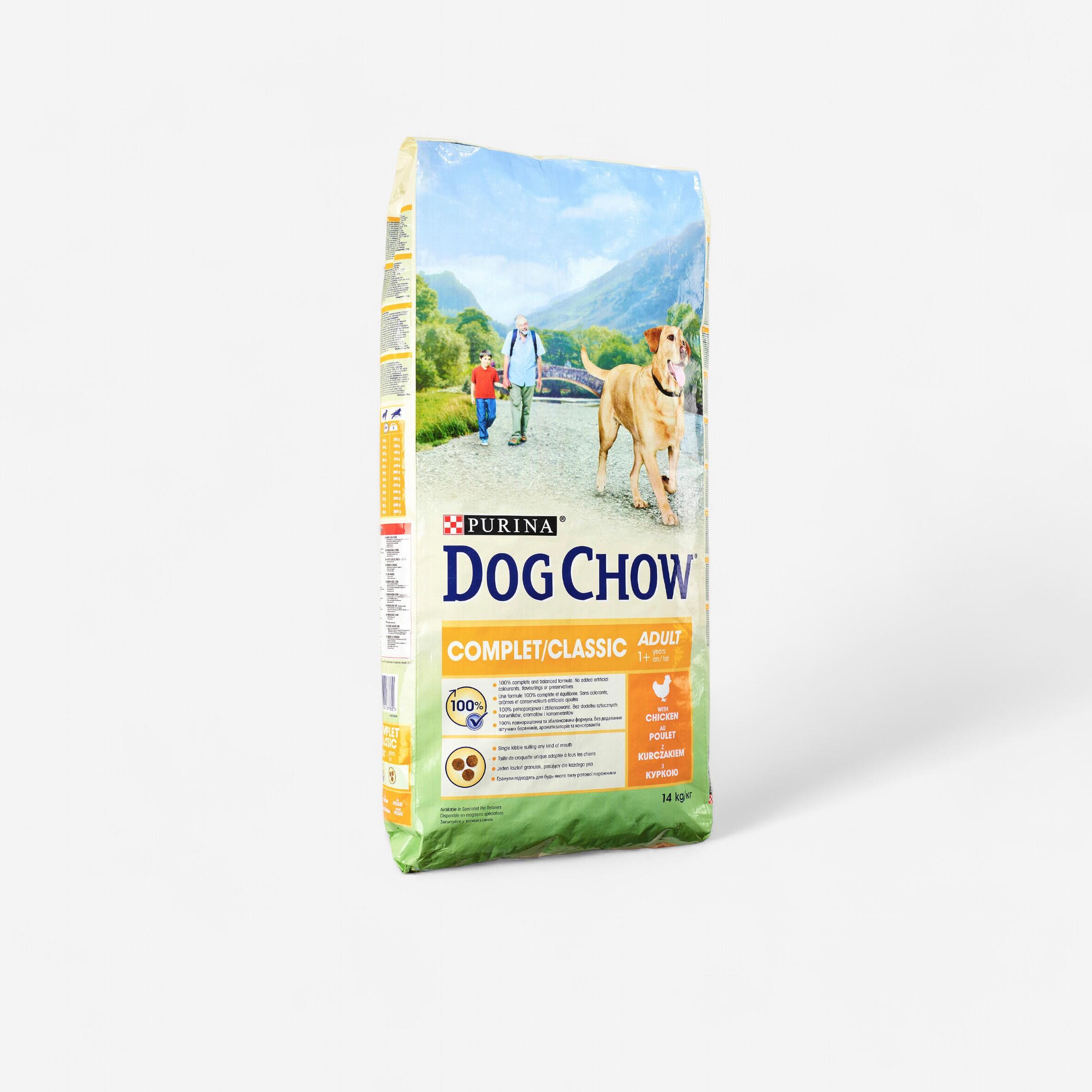 DOG CHOW CROQUETTES CHIEN ADULTE COMPLET/CLASSIC POULET DOGCHOW 14KG -