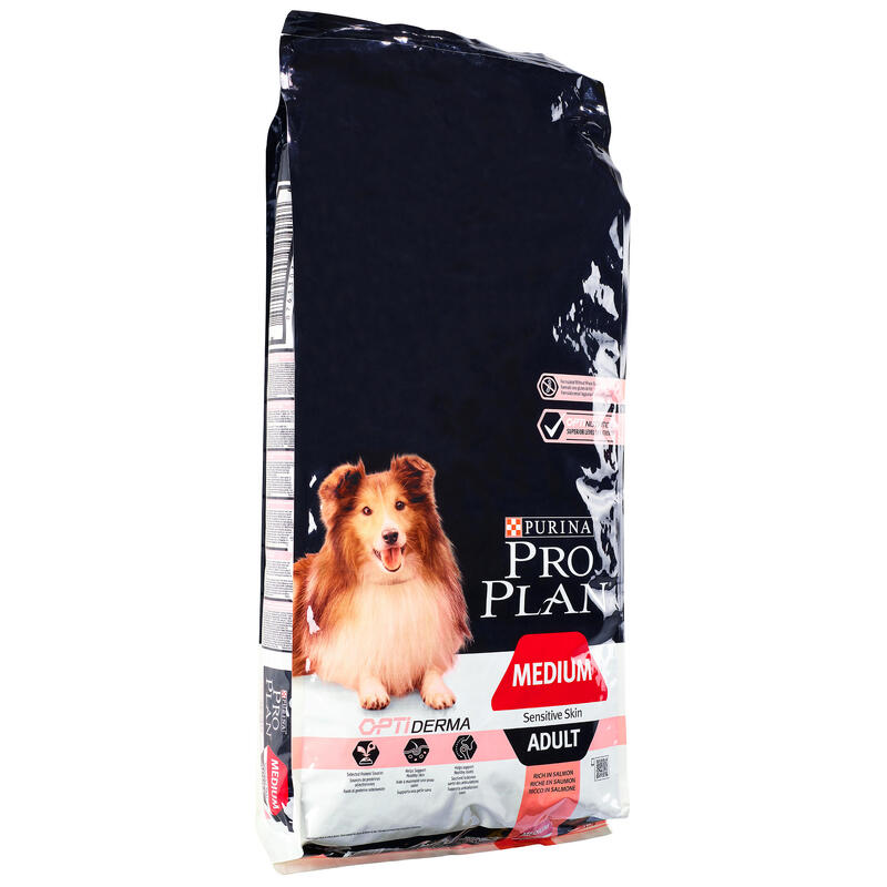 Kutyatáp PRO PLAN közepes termetű kutyák számára, lazaccal, 14 kg 