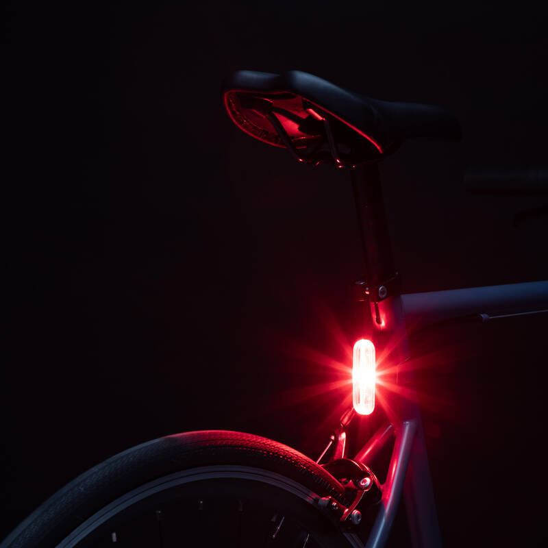 Luz trasera usb ciclismo 100 Elops - negro - Decathlon
