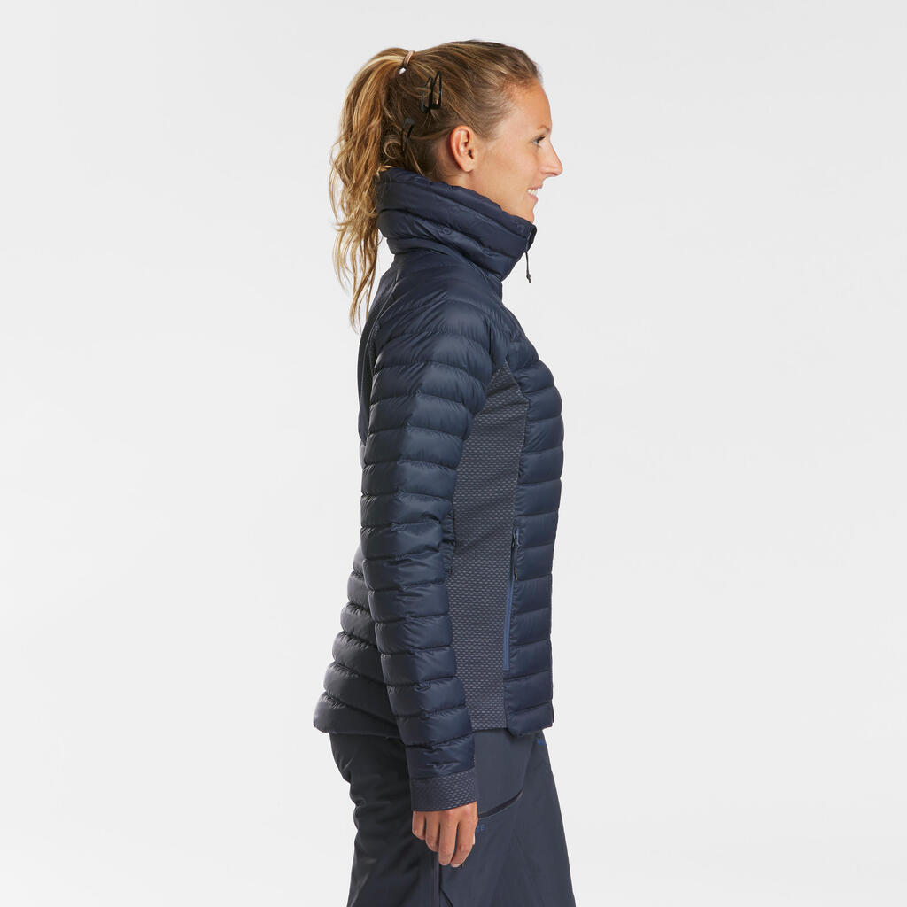 Skijacke Daunenjacke Damen - FR900 eisblau 