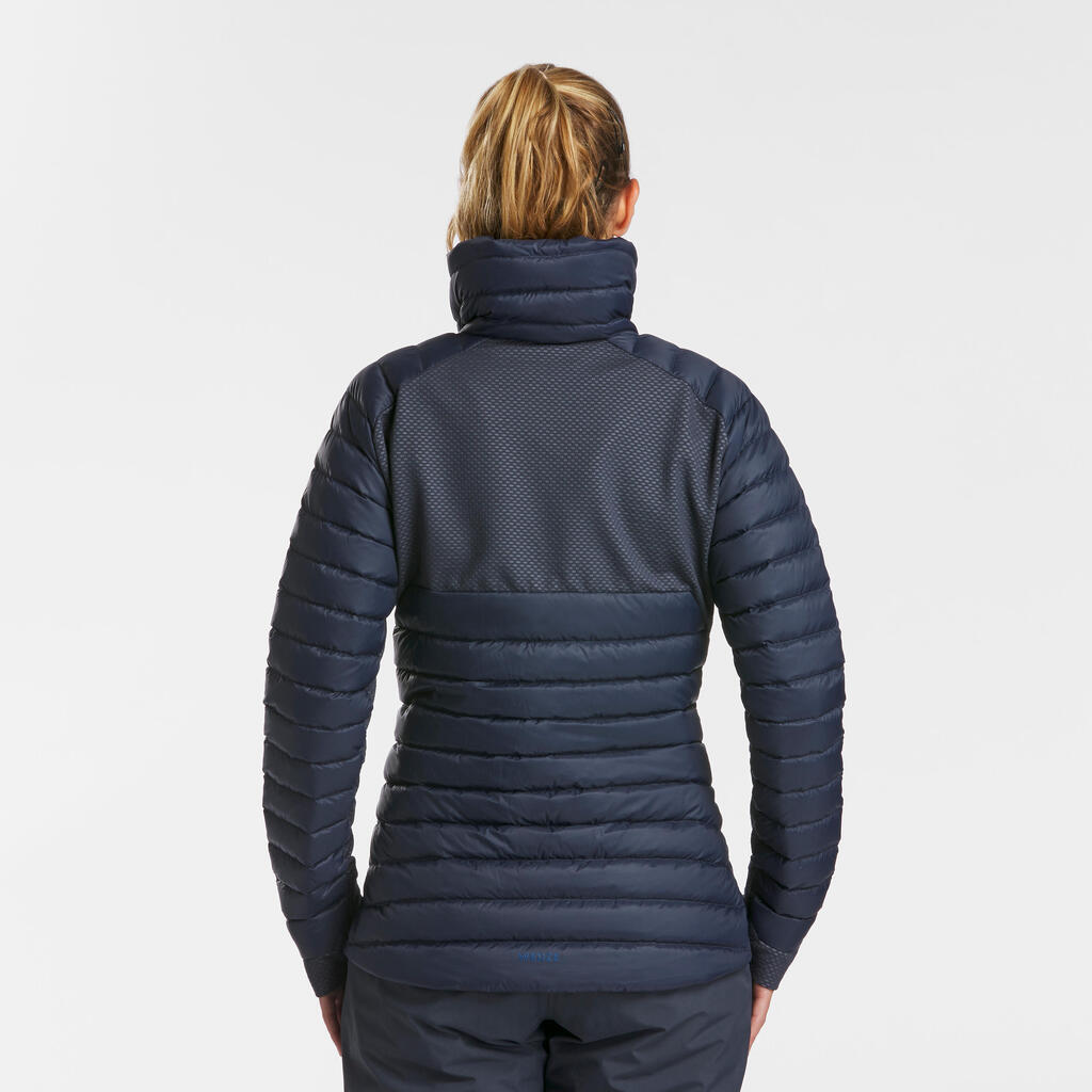 WOMEN'S SKI FINE  AND WARM DOWN JACKET - FR900 - NAVY BLUE