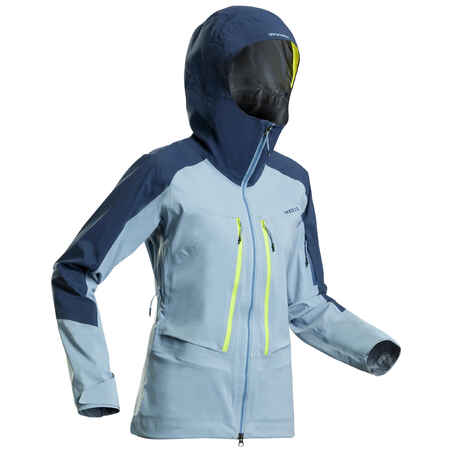 Skijaška jakna za turno skijanje ženska plava