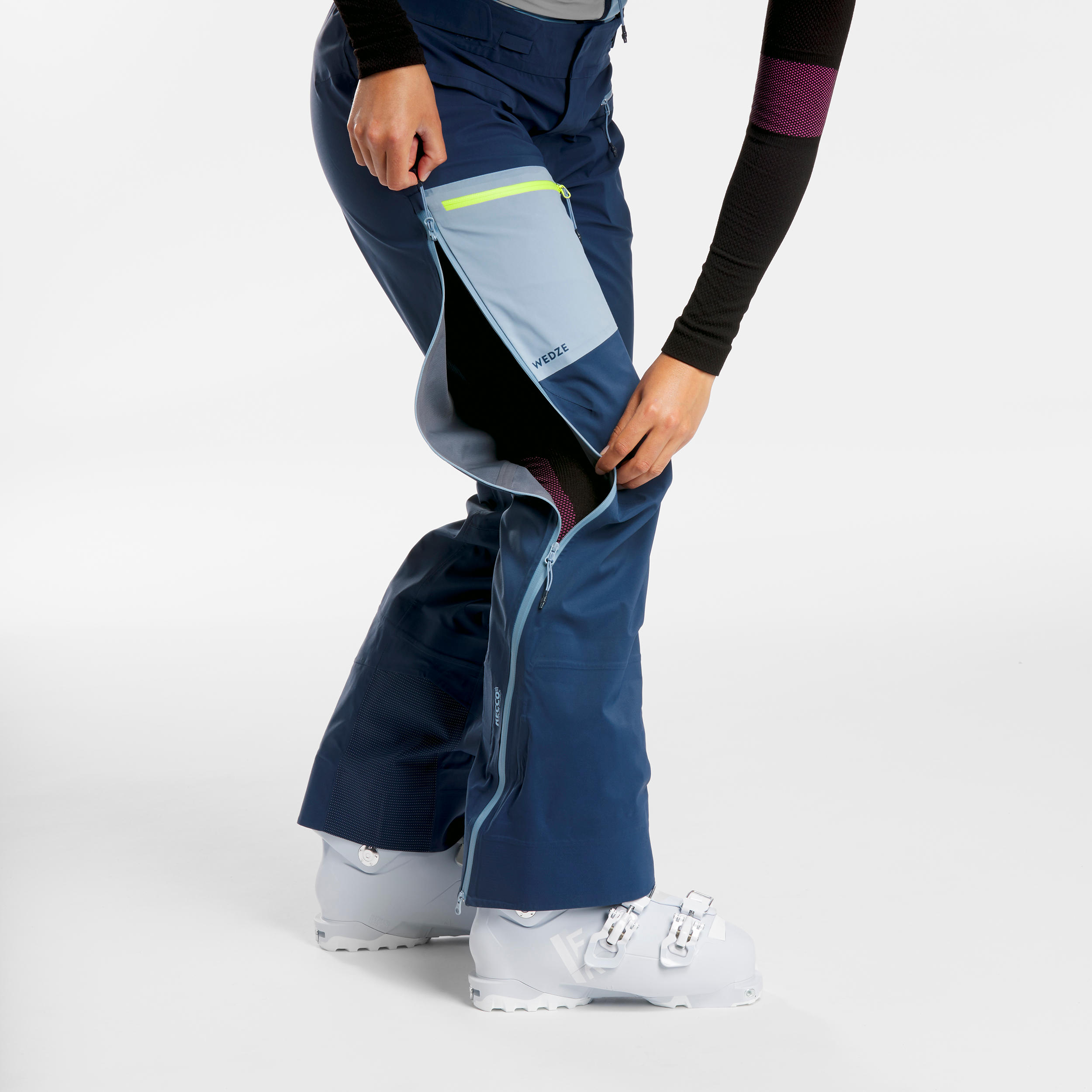 Pantalones de tirantes esquí travesía y nieve impermeable Mujer Wedze 7/9