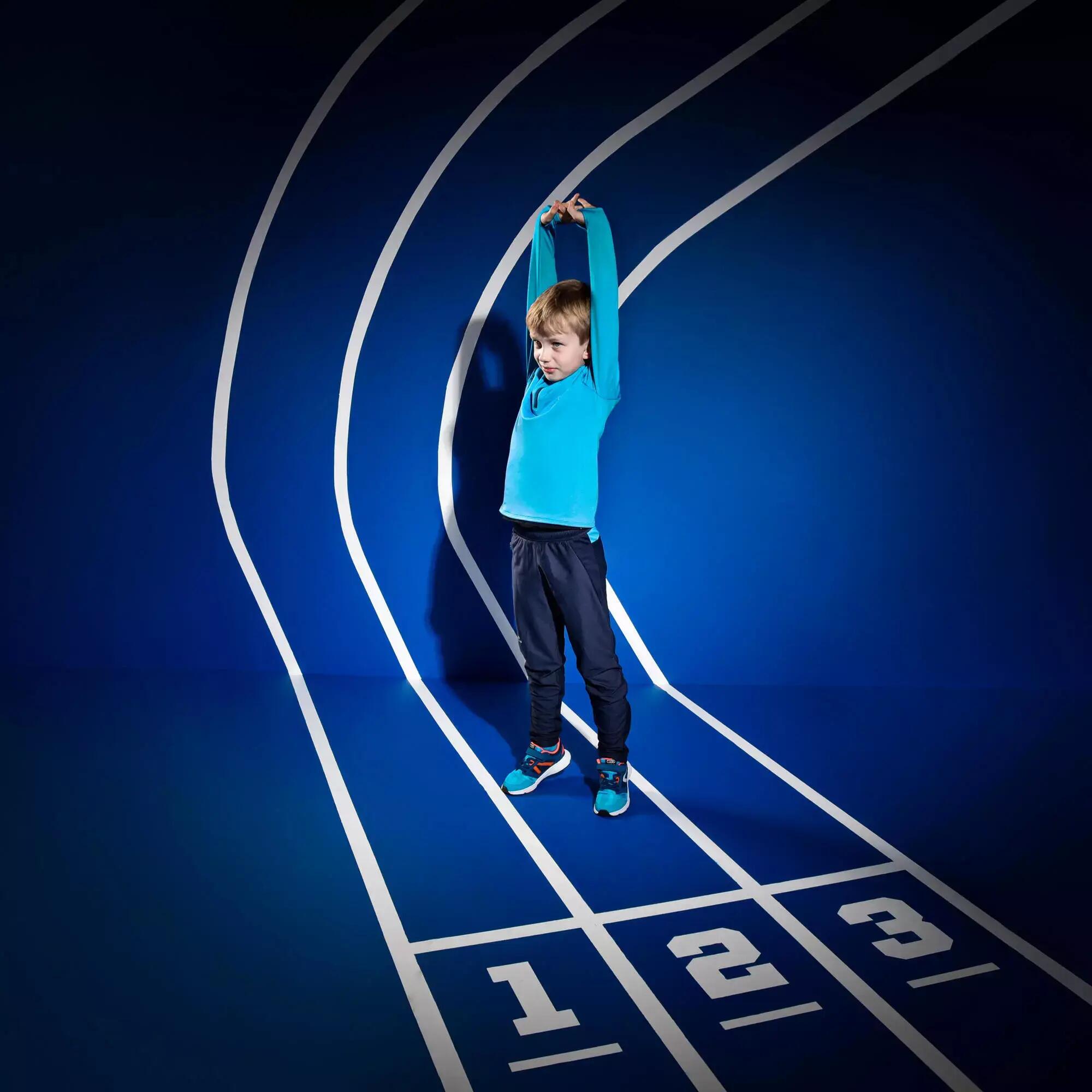 Kids' Athletics Warm ½-Zip LS Jersey AT 100 - cyan blue 9/10