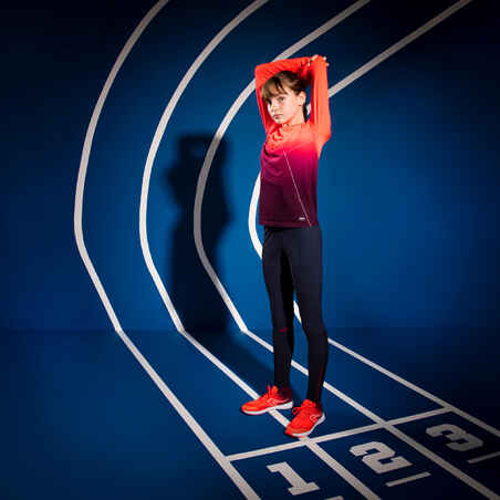 Laufschuhe Leichtathletik AT 500 Kiprun Fast Kinder neonpink/bordeaux