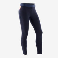 חליפת טרנינג סינתטית ומחממת להתעמלות דגם לבנות - כחול נייבי / קורל