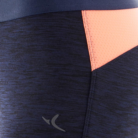 חליפת טרנינג סינתטית ומחממת להתעמלות דגם לבנות - כחול נייבי / קורל