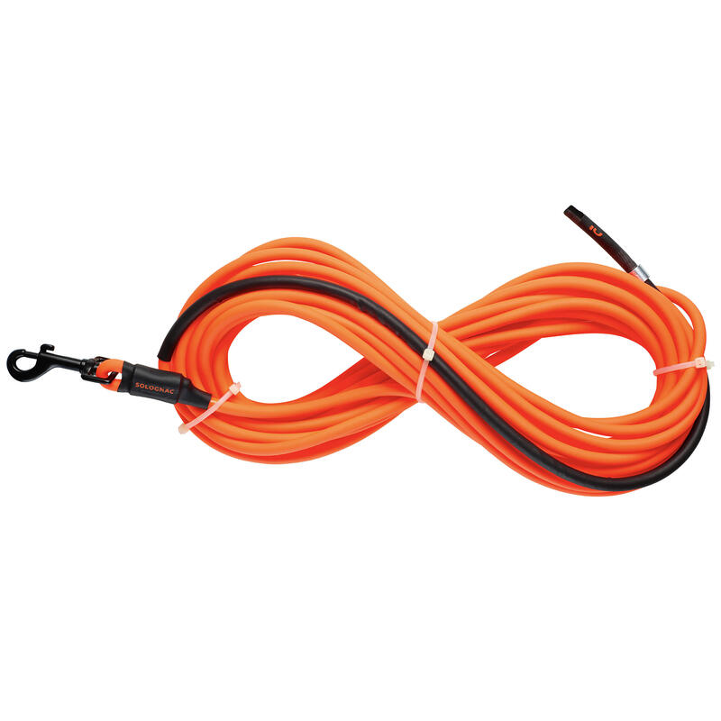 Longe pour chien 15 mètres 900 orange fluo