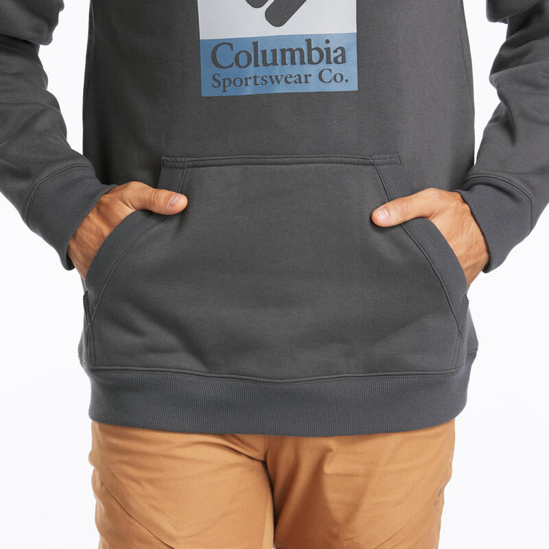 Sweatshirt Naturwandern Wells Way Columbia mit Kapuze Herren grau
