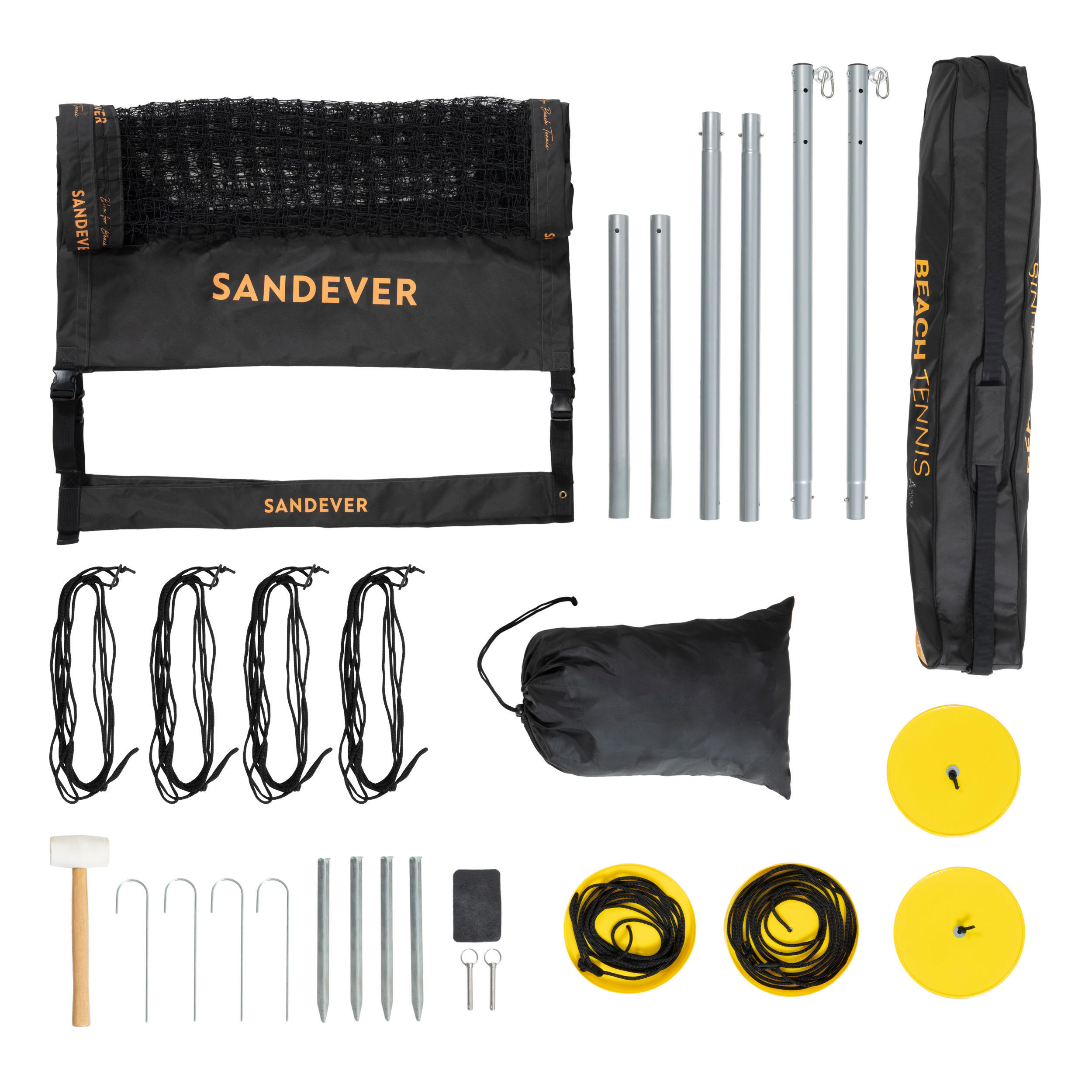 SANDEVER Beach Tennis Kit BTK 500 - Net and Posts