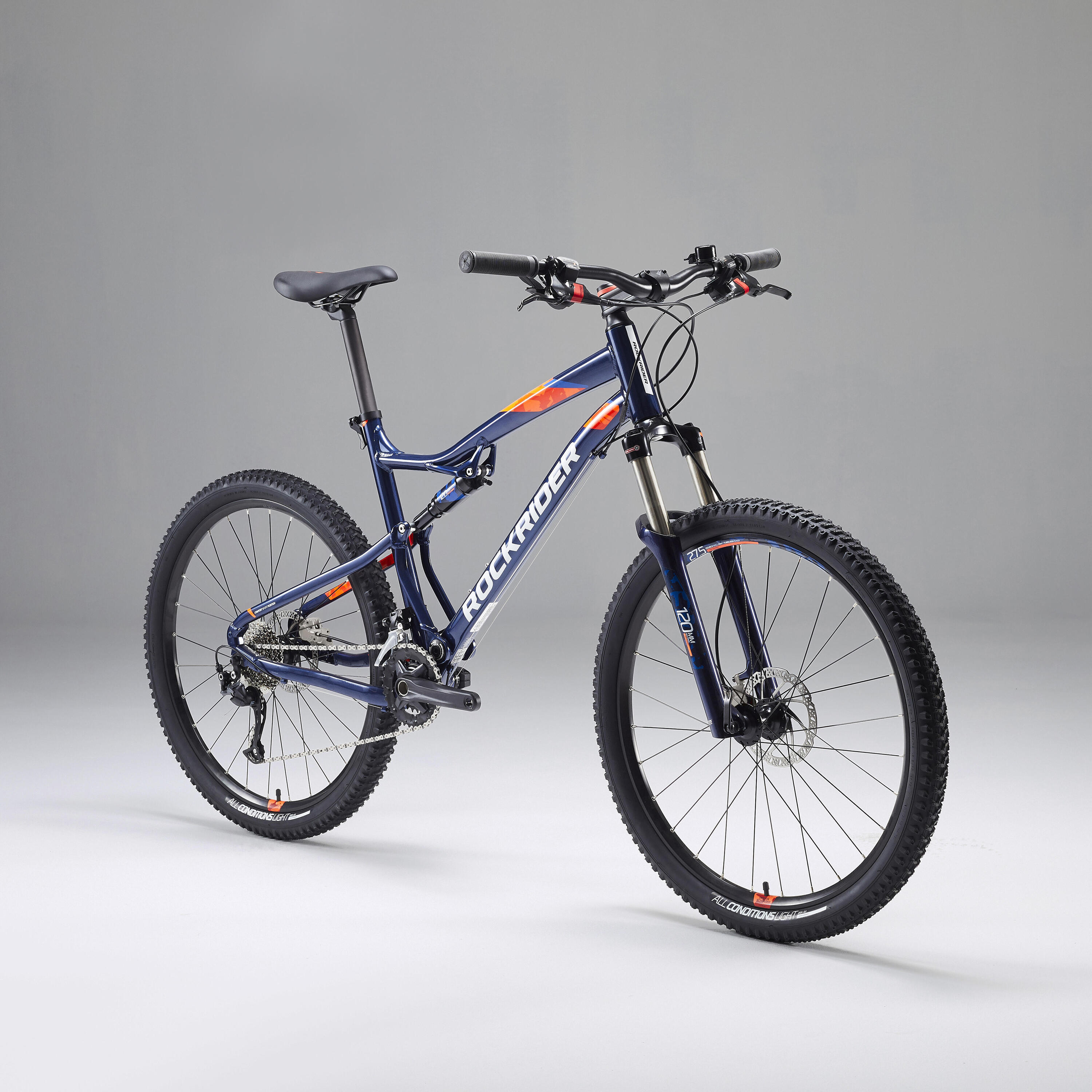 27.5" Full Suspension Mountain Bike ST 540 S - Blue/Orange 2/9
