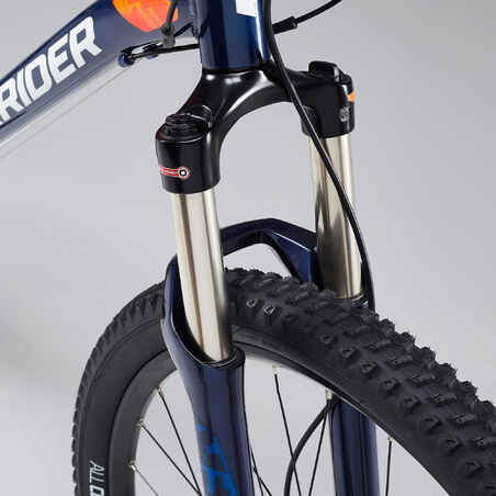 Kalnų dviratis „540 ST“ su priekine ir galine pakaba, 27,5 col. ratai, mėlynas / oranžinis