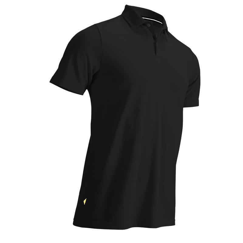 Polo Golf Hombre Negro Manga Corta