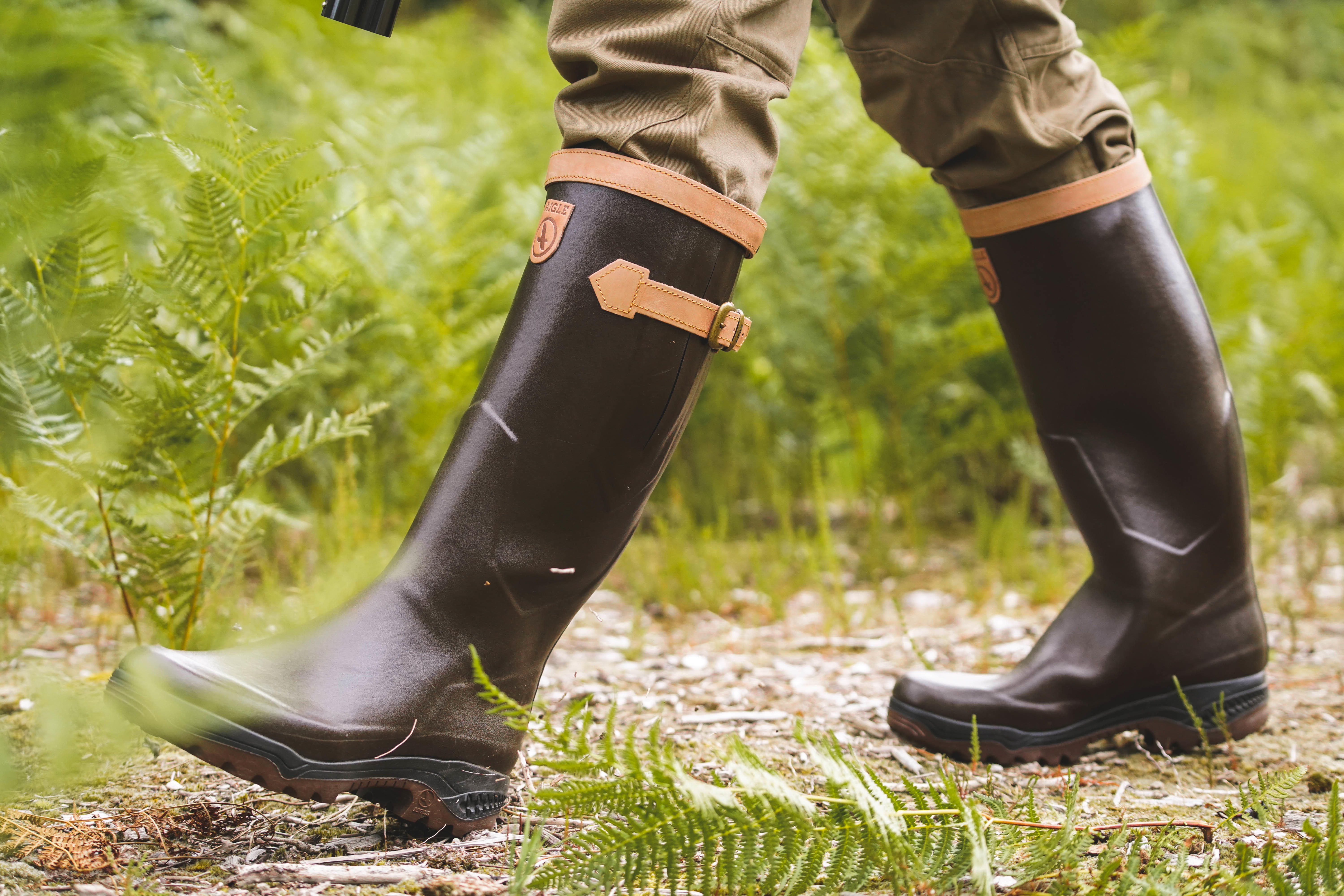 Botas De Agua Caza Katiuskas Parcours 2 Signature Hombre Fuelle Piel | Decathlon