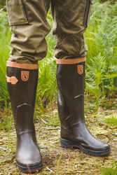 Wellies AIGLE parcours 2 signature leather lining brown