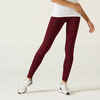 Women's Slim-Fit Fitness Leggings - Burgundy