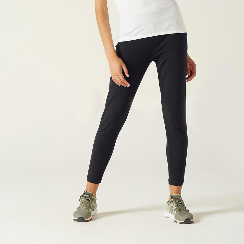 Pantalón jogger fitness carrot Mujer Domyos 100 negro