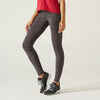 Women's Slim-Fit Fitness Leggings Fit+ 500 - Grey Print