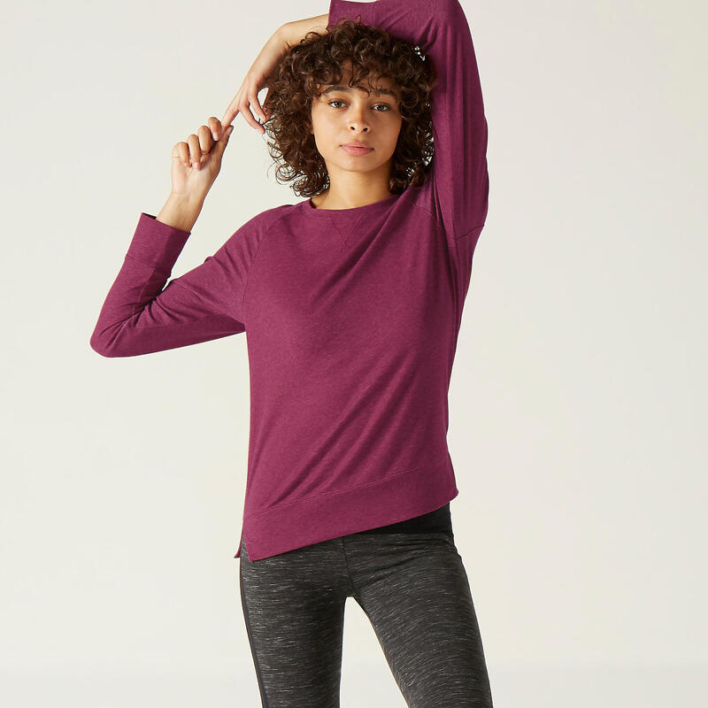 T-Shirt Manches Longues Coton Extensible Fitness