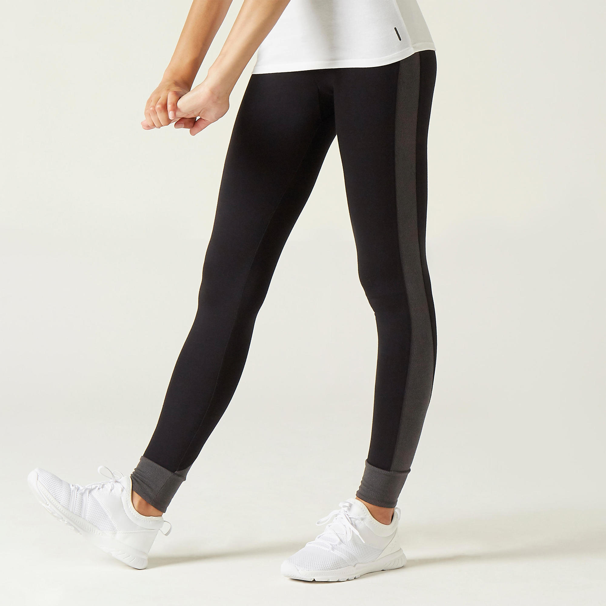 Legging de Sport 510 Femme Noir avec Motif Domyos | Decathlon