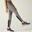 Legging Coton Extensible Fitness Taille Haute avec Mesh Gris