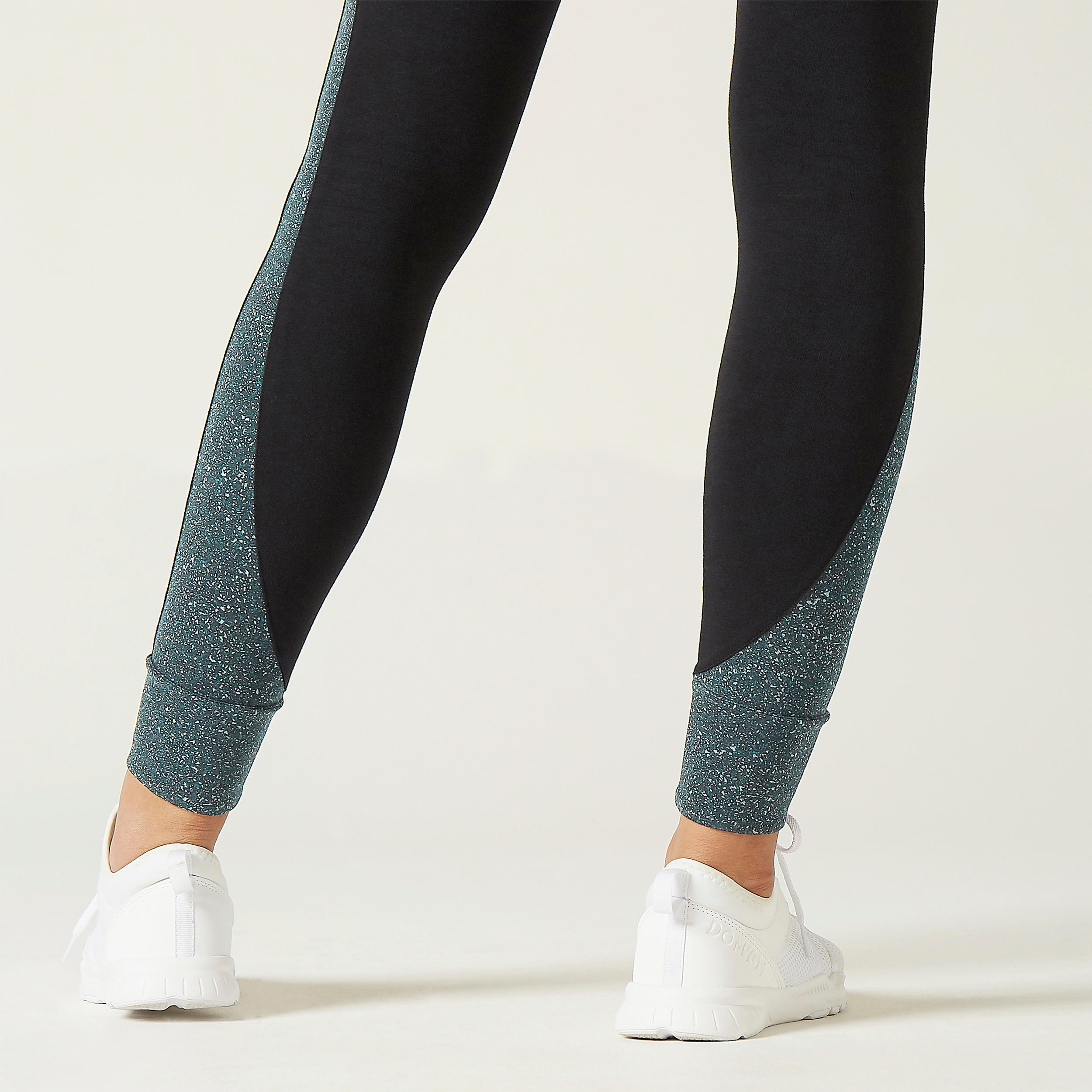 Women's Sports Leggings 510 - Black/Patterned 5/8