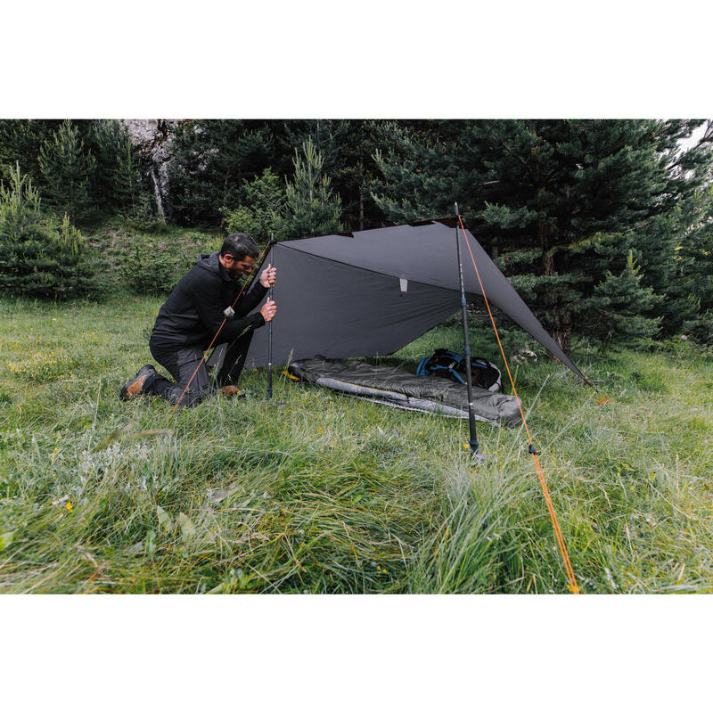 Erkek Outdoor Trekking Rüzgar Kesen Softshell Mont - Siyah - MT900 WIND