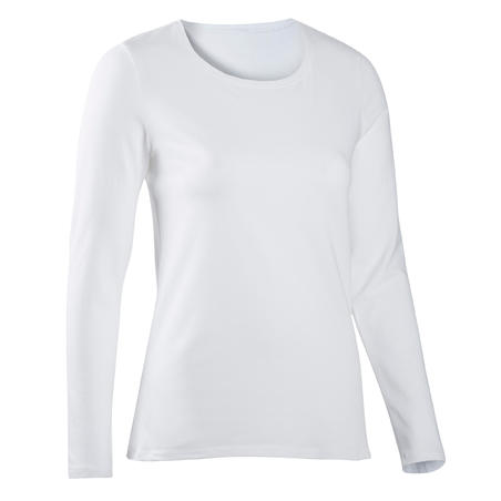 100 long-sleeved cotton fitness t-shirt