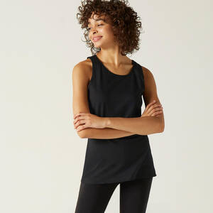 Women's Cotton Gym Tank 100 - Black