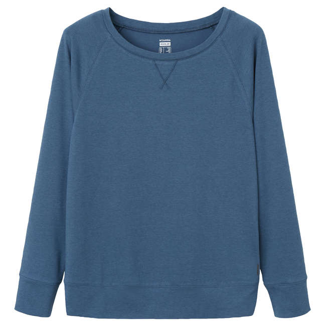 Camisola de Manga Comprida 500 Mulher Turquesa com Estampado NYAMBA - À