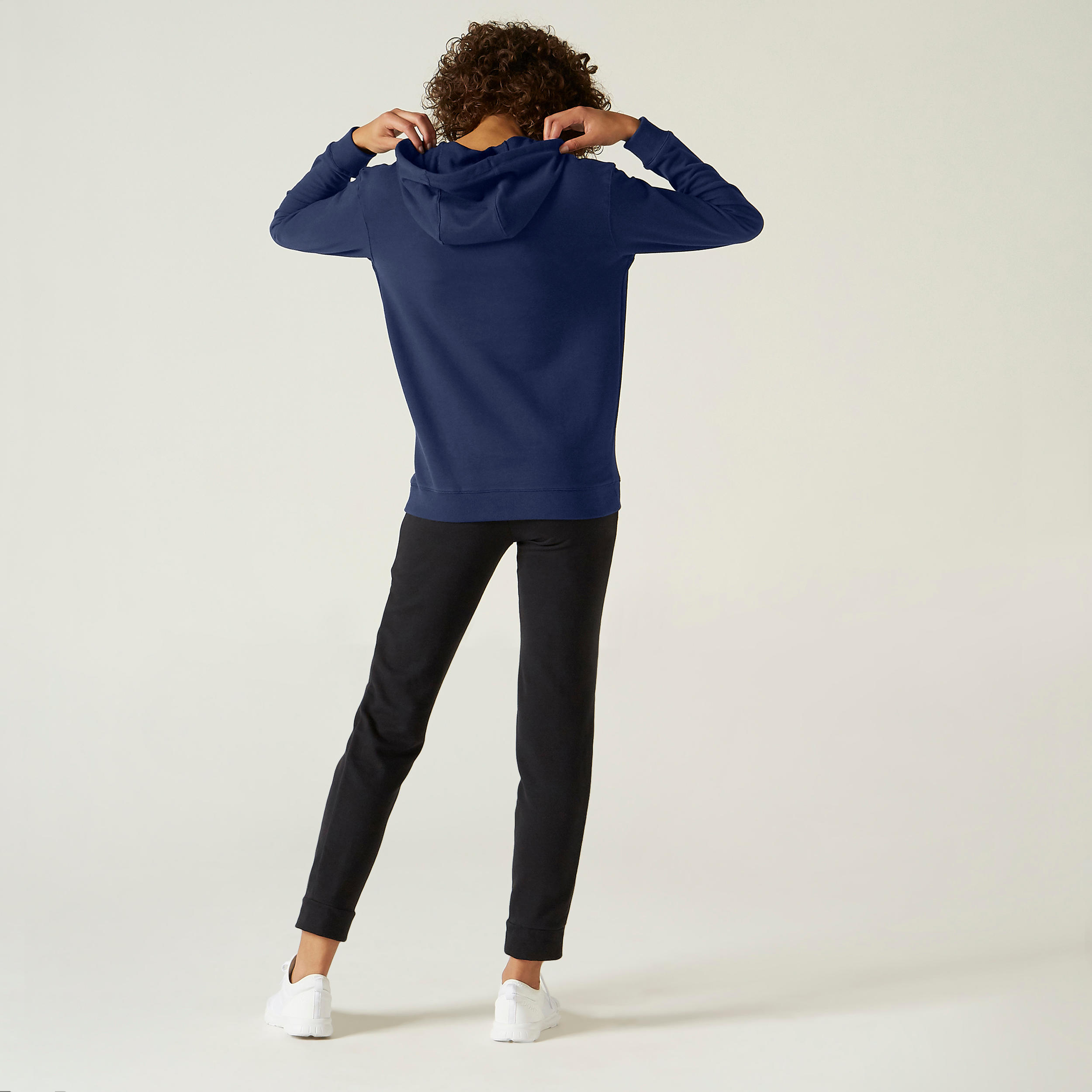 Women's Training Sweatshirt 520 - Navy Blue Print 3/7