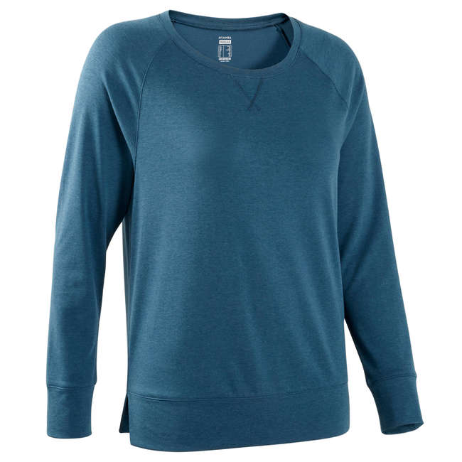 Camisola de Manga Comprida 500 Mulher Turquesa com Estampado NYAMBA - À