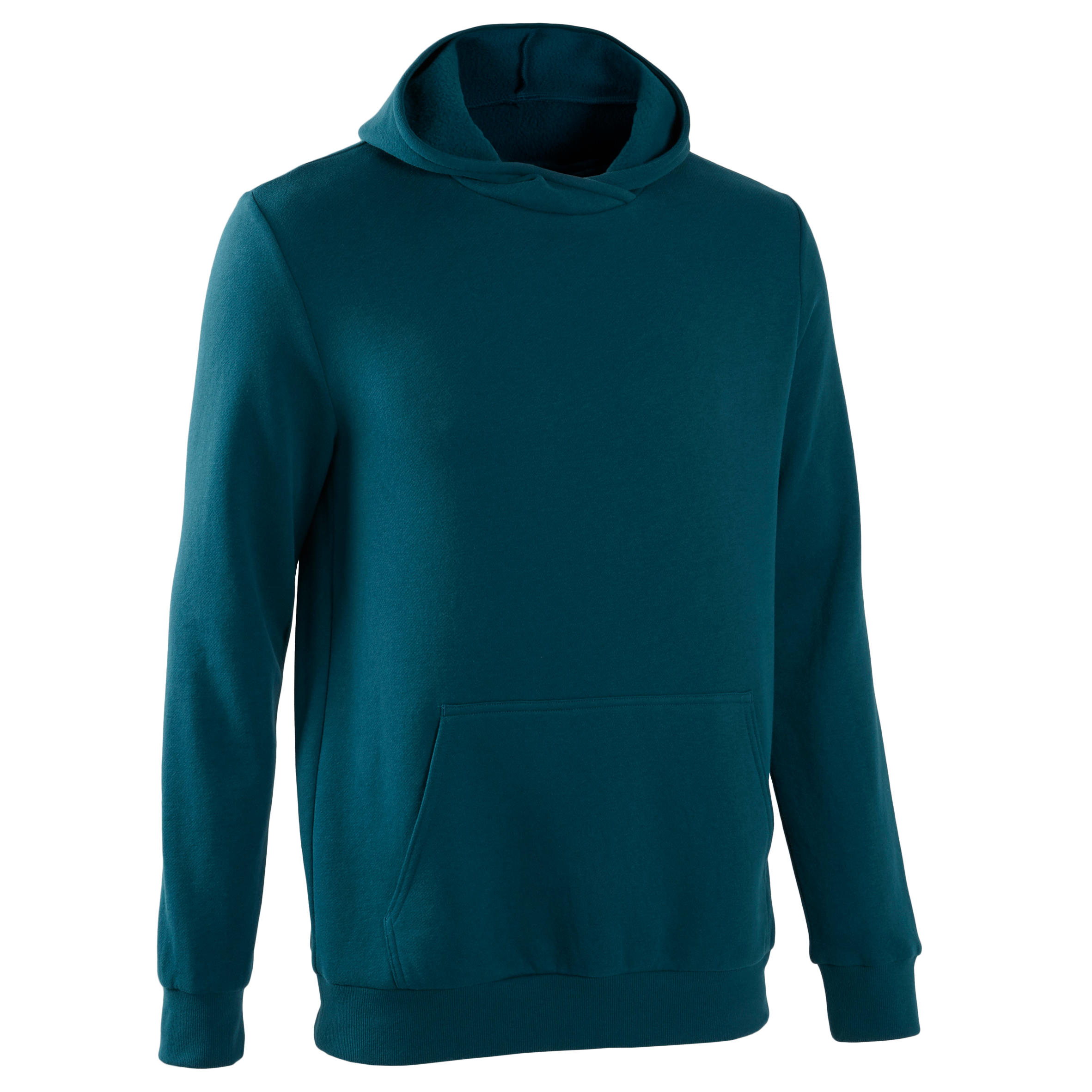 Men's Fitness Crew Hoodie 100 - Turquoise Blue 8/8