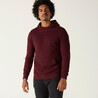 Men's Gym Cotton Fleece Hooded Sweatshirt 100- Bordeaux