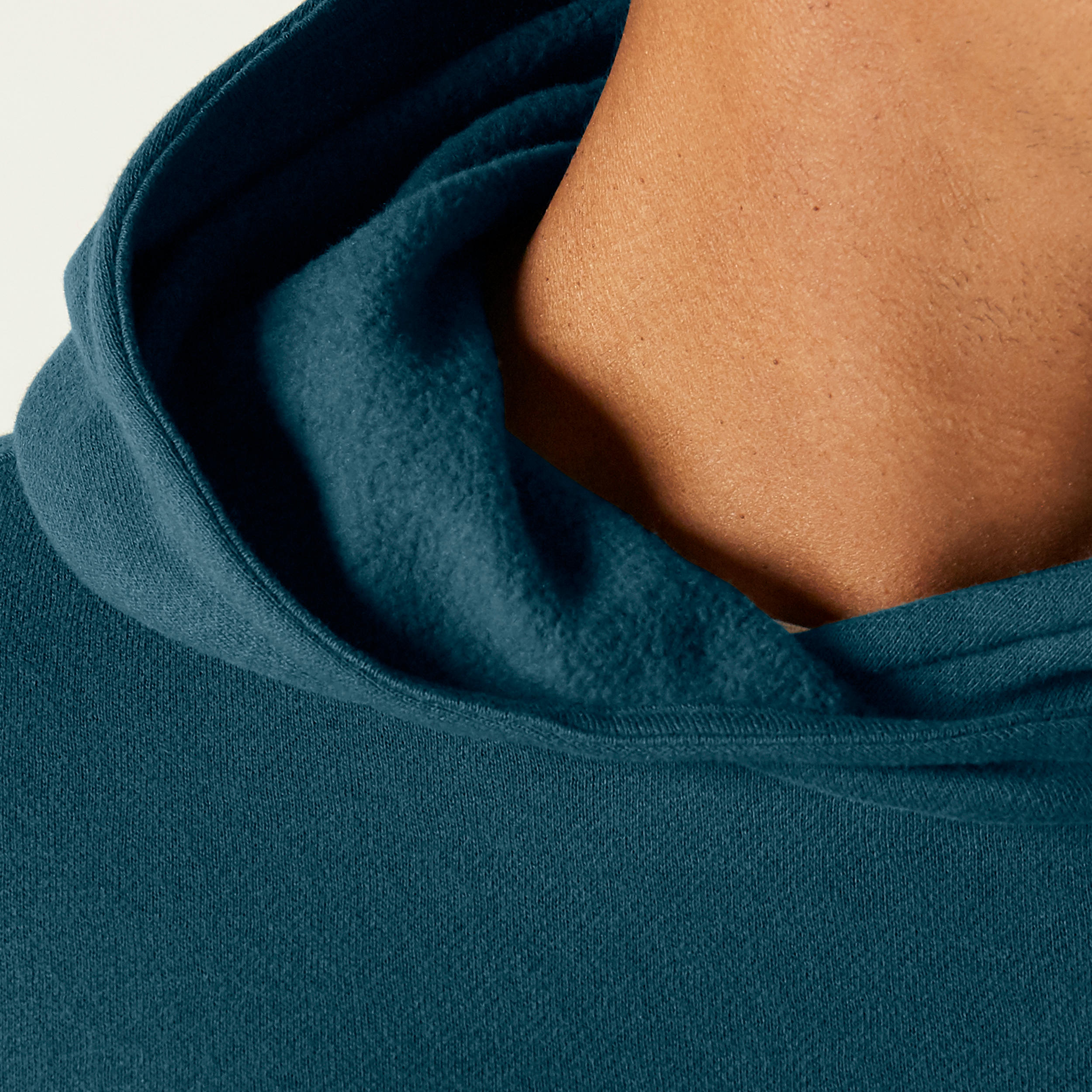 Men's Fitness Crew Hoodie 100 - Turquoise Blue 5/8