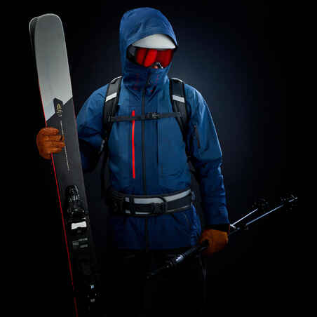 מעיל סקי לגברים במילוי פלומת נוצות FR900  - אפור פחם