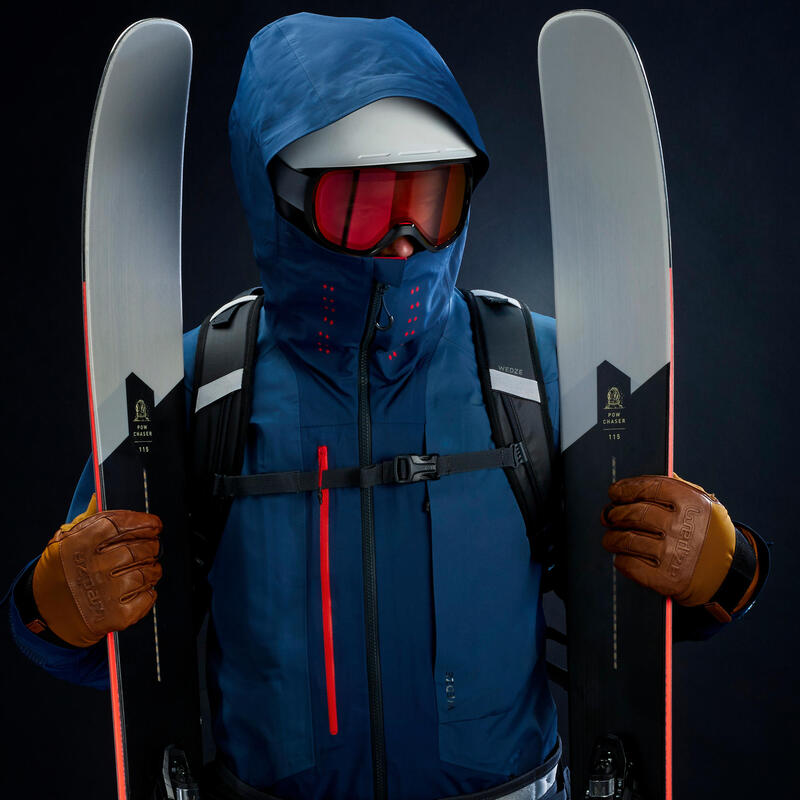 Casaco acolchoado interior de ski quente e respirável homem, FR900 cinzento