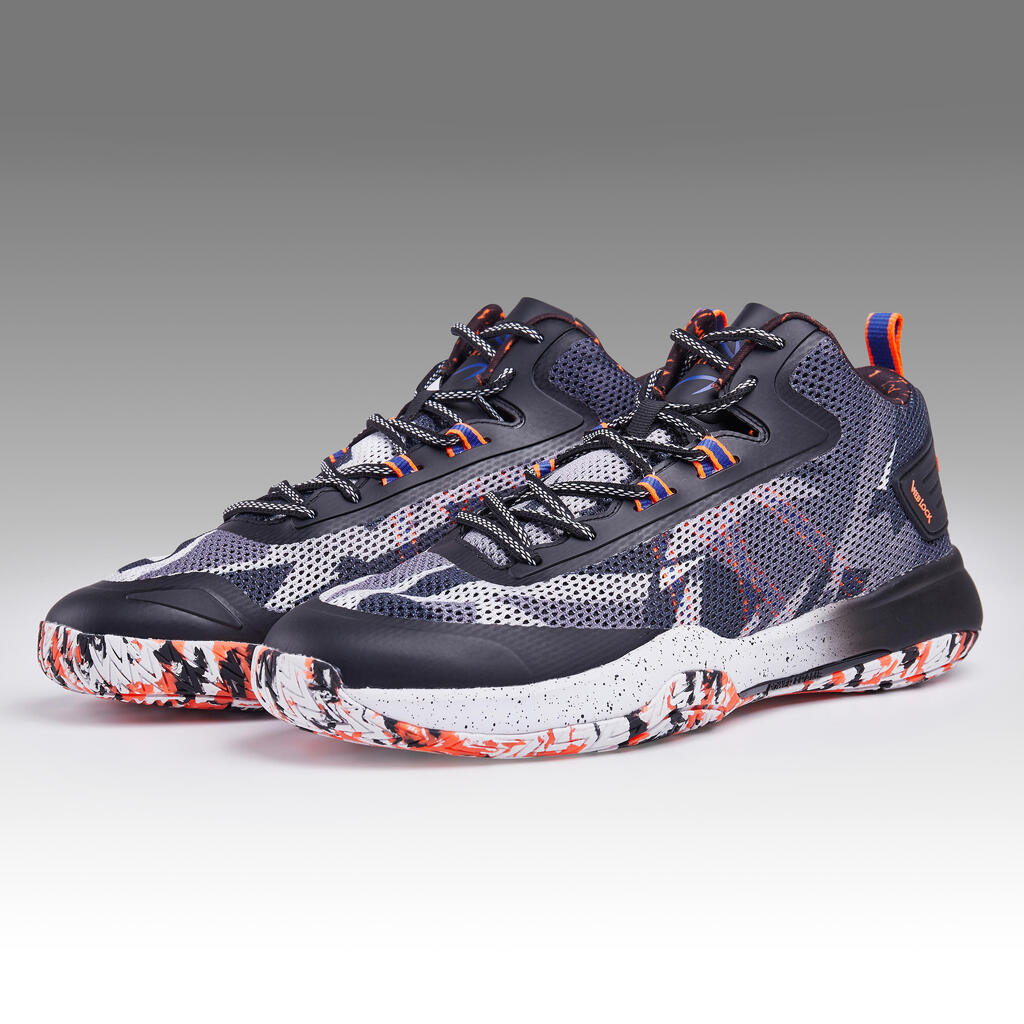 Basketballschuhe SC500 mid Herren/Damen grau/grün