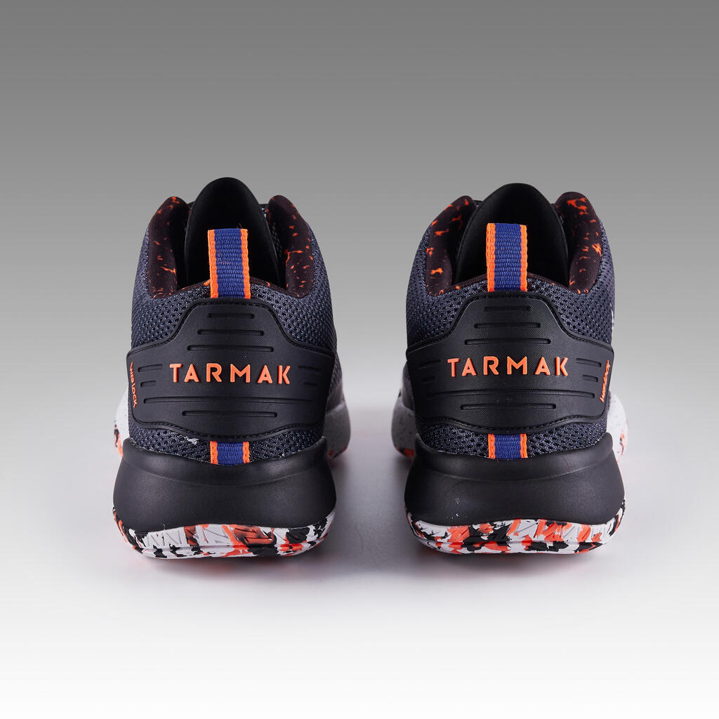 Basketballschuhe SC500 mid Herren/Damen grau/grün