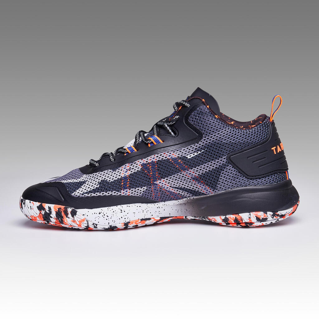 Basketballschuhe SC500 mid Herren/Damen grau/grün