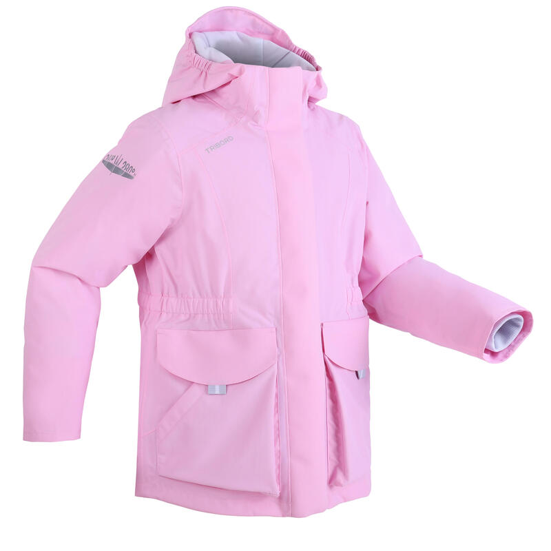 女童款保暖航海外套100－粉紅色